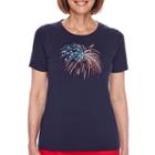 Sag Harbor American Dream Short-sleeve Embroidered Fireworks Top