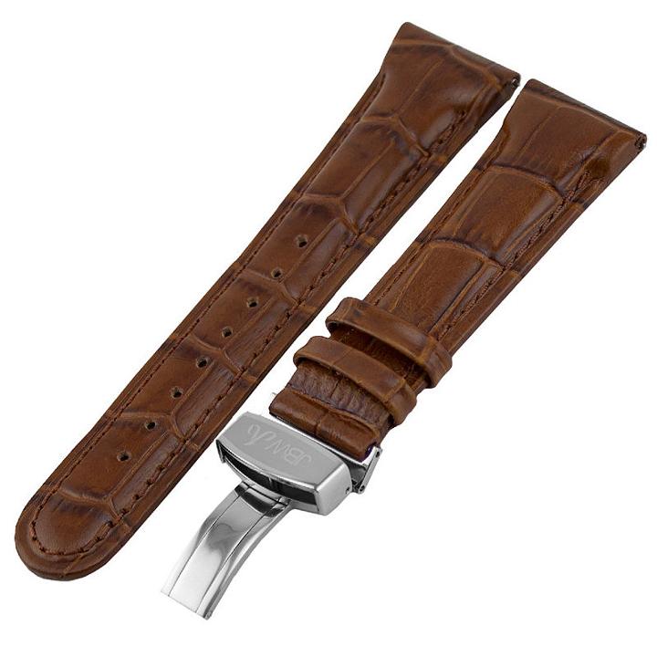 Jbw Womens Brown Watch Band-jb-20mmsilv-brn