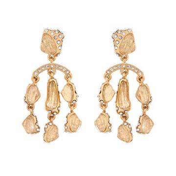 10021 Kara Ross Crystal Fragment Chandelier Earrings
