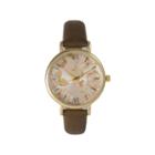 Olivia Pratt Womens Brown Strap Watch-15828bronze