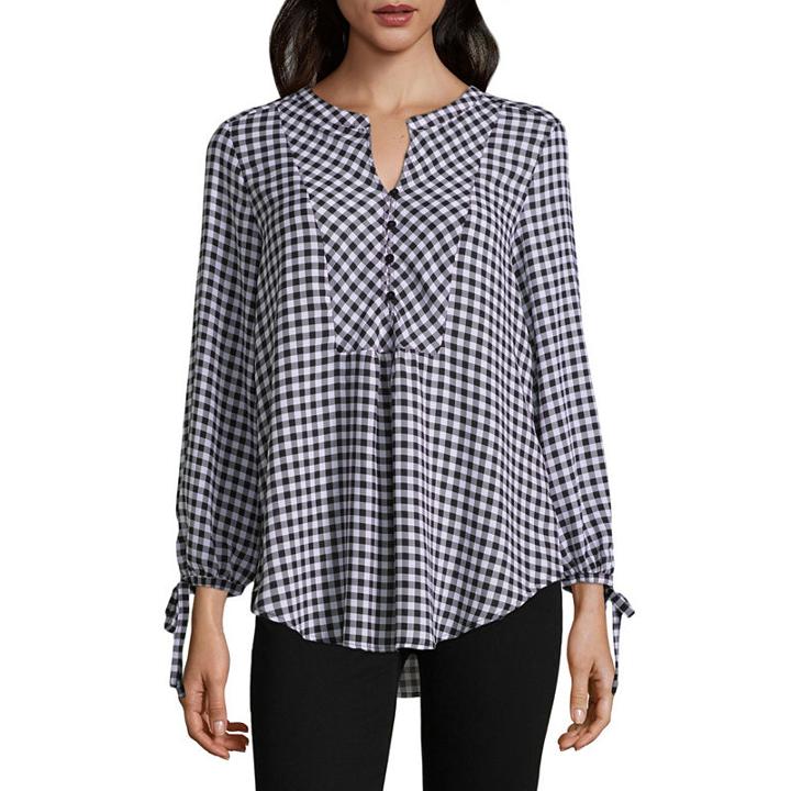 Liz Claiborne Peasant Blouse - Tall