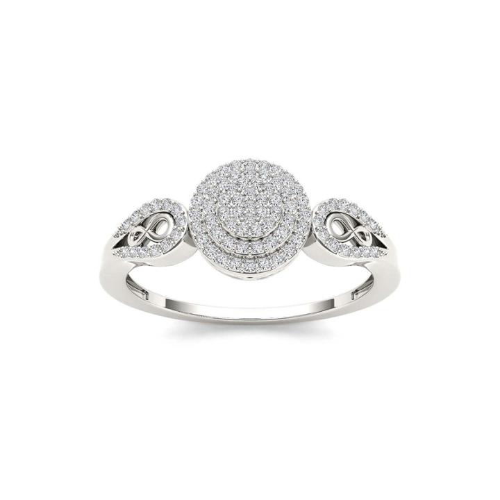 1/5 Ct. T.w. Diamond 10k White Gold Infinity Engagement Ring