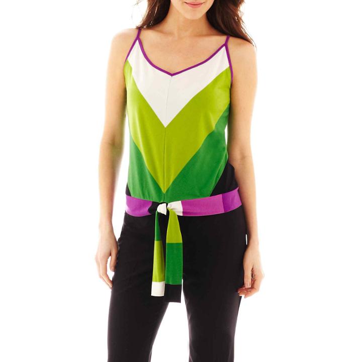 Worthington Sleeveless Tie-front Cami