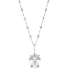 Cz By Kenneth Jay Lane Cubic Zirconia Solitaire Statement Pendant Necklace