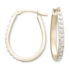 Diamond Fascination&trade; 14k Yellow Gold Pear-shaped Hoop Earrings