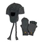 Muk Luks 2-pc. Sherpa-lined Trapper Hat And Flip Gloves Set