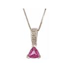 Limited Quantities! Diamond Accent Pink Sapphire 14k Gold Pendant Necklace