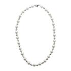 Cultured Freshwater Pearl & Brilliance Bead Sterling Silver Necklace