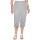 Alfred Dunner Augustine Pull-on Striped Capri Pants