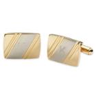 Personalized Two-tone Facet-cut Cuff Links