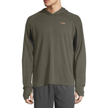 Copper Fit Long Sleeve Mesh Logo Hoodie