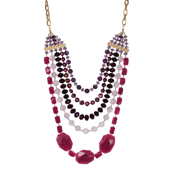 Bijoux Bar Pink Beaded Necklace