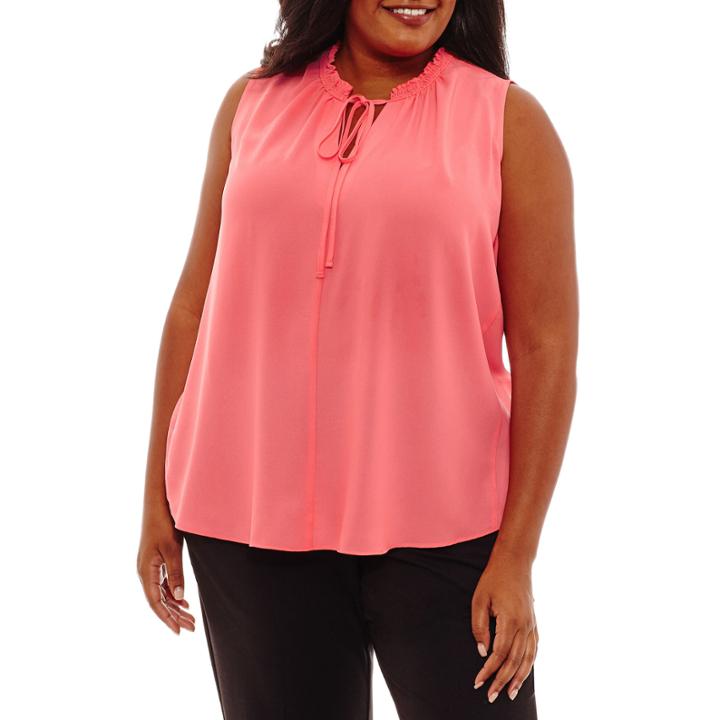 A.n.a Tie Neck Woven Tank-plus