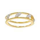 Personally Stackable Diamond-accent Sterling Silver Stackable Ring