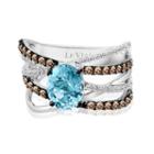 Levian Corp Le Vian Womens 3/4 Ct. T.w. Color Enhanced Blue Aquamarine 14k Gold Cocktail Ring