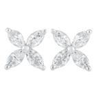 1 Ct. T.w. Marquise White Diamond 14k Gold Stud Earrings