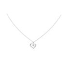 14k White Gold Diamond Accent Heart Pendant