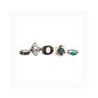 Arizona 5-pc. Silver-tone Thunderbird Cabs Ring Set