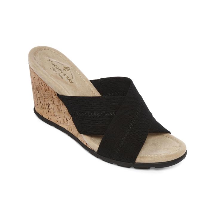 St. John's Bay Laila Cross Band Wedge Sandals