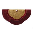 Kurt Adler 72 Red And Gold Criss-cross Scallop Treeskirt