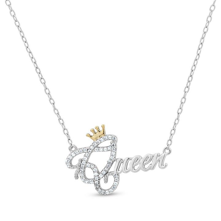 Diamonart Womens 1/2 Ct. T.w. Lab Created White Cubic Zirconia Pendant Necklace
