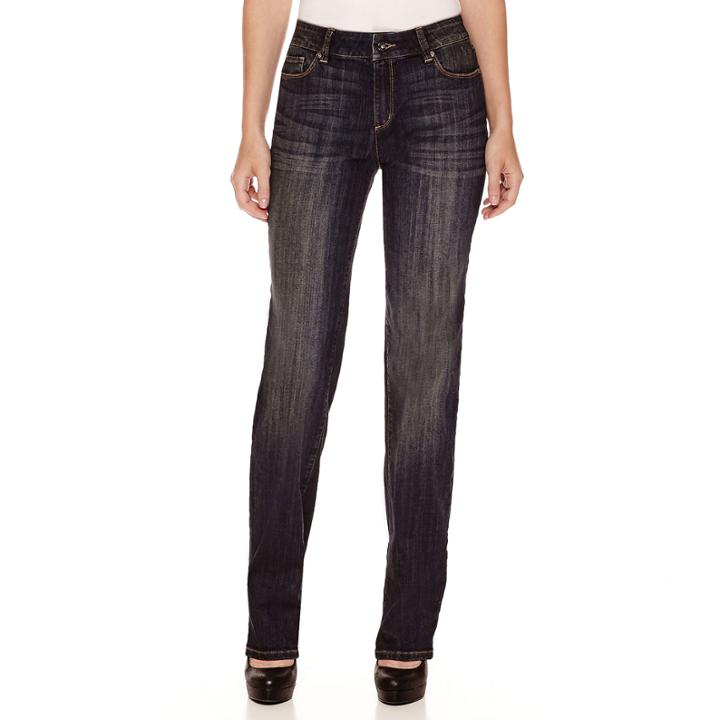 Liz Claiborne Boyfriend Wide-cuff Jeans