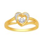 Love In Motion&trade; Diamond-accent 10k Yellow Gold Heart Ring