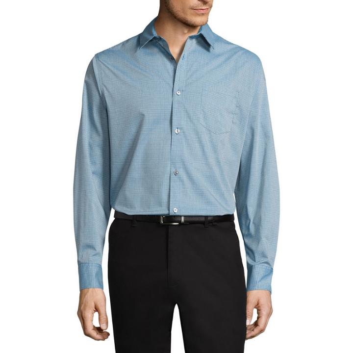 Claiborne Long Sleeve Checked Button-front Shirt