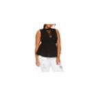 Angie High Neck Peplum Top With Lace-up