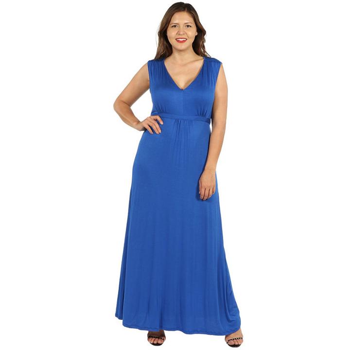 24/7 Comfort Apparel Island Fire Maxi Dress - Plus