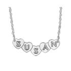 Personalized Name Hearts Necklace