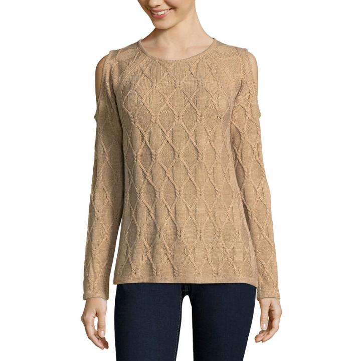 St. John's Bay Long Sleeve Round Neck Pullover Sweater