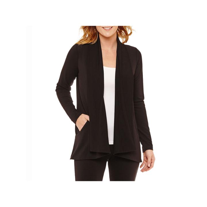 St. John's Bay Active Long Sleeve Cozy Flyaway Cardigan