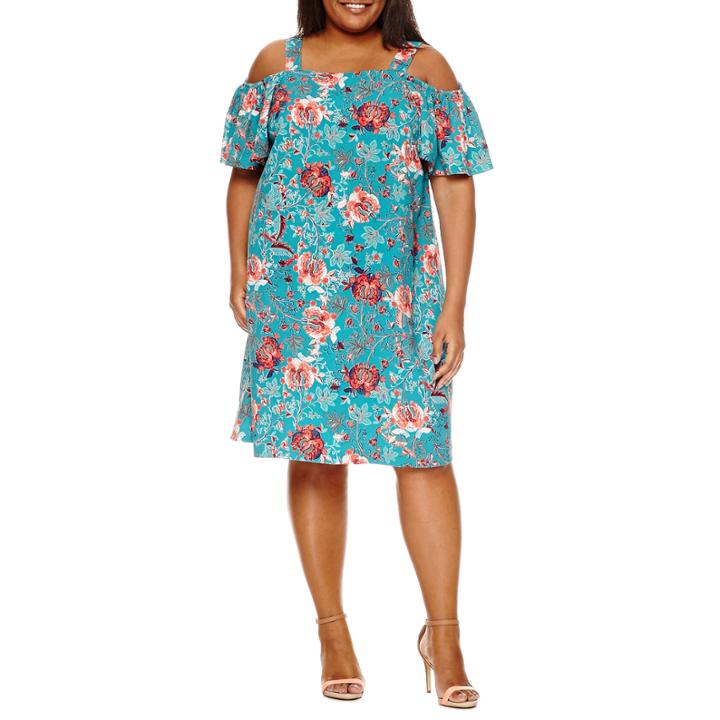 Boutique + Sleeveless A-line Dress-plus