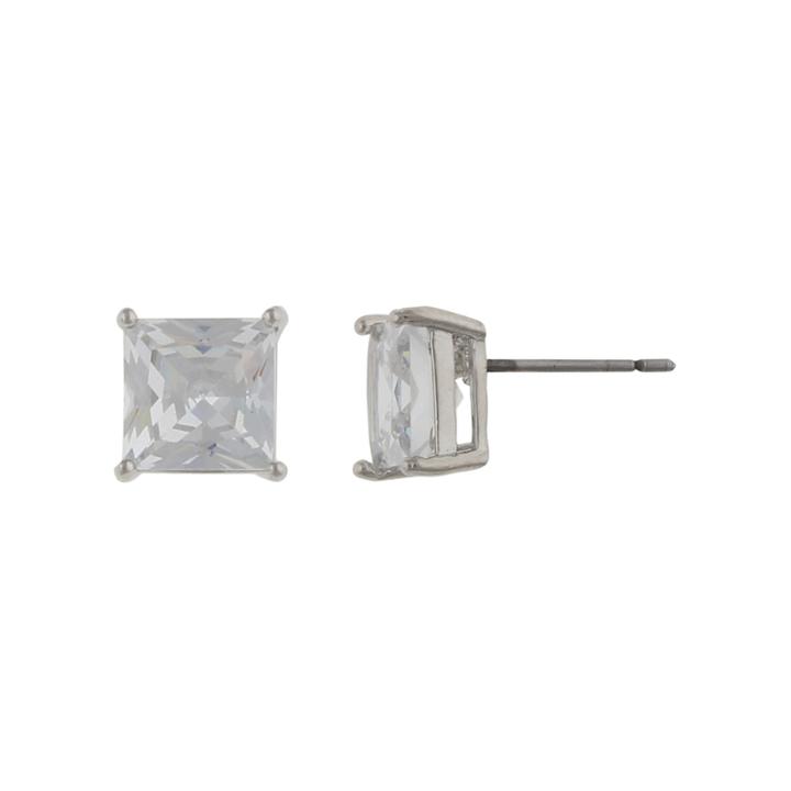 Bold Elements Clear Stud Earrings