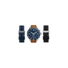 Mens Brown And Blue Interchangeable Strap Watch Set Amin5165s100-078
