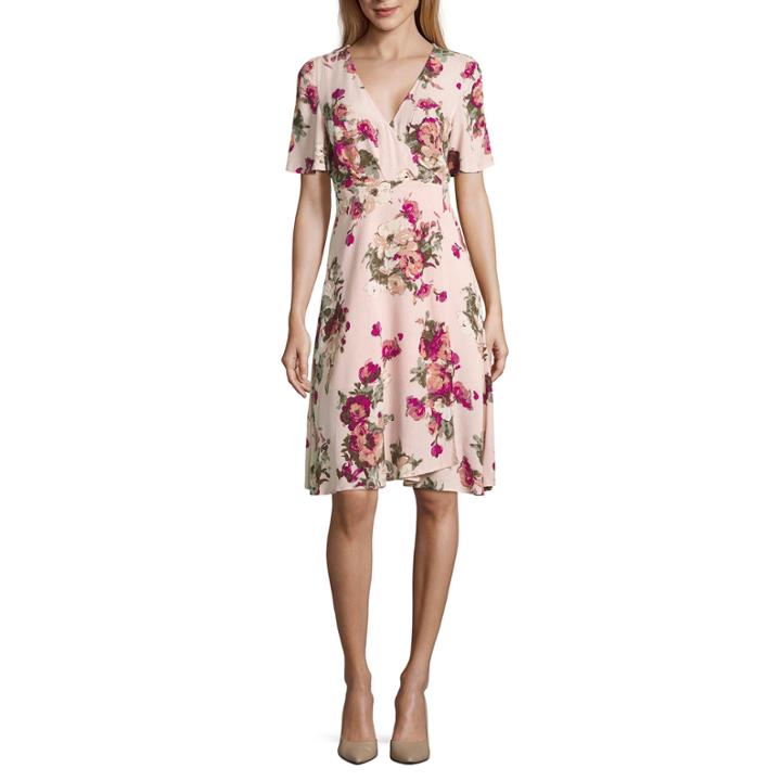 Renn Short Sleeve Wrap Dress