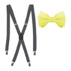 Jf J. Ferrar Pindot Bow Tie And Suspender Set