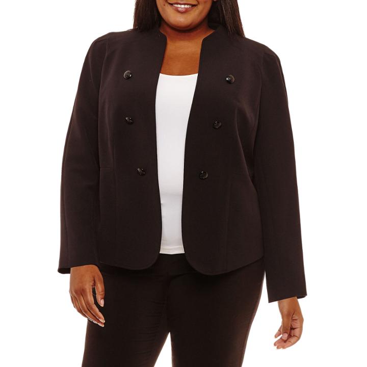 Worthington Button Front Blazer-plus