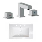 24-in. W 3h8-in. Ceramic Top Set In White Color -cupc Faucet Incl.