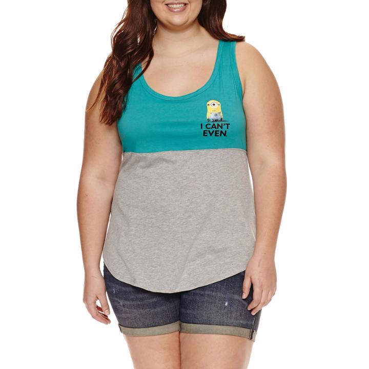 Cotton Blend Minons Tank Top-juniors Plus