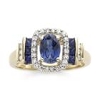 1/7 Ct. T.w. Diamond & Genuine Blue Sapphire 10k Gold Ring