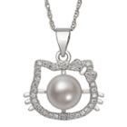 Womens White Cultured Freshwater Pearls Round Pendant