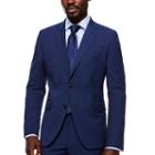 Jf Stretch Texture Med Blue Jacket- Slim Fit