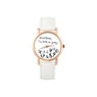 Mixit Womens White Strap Watch-pts2642rgwt