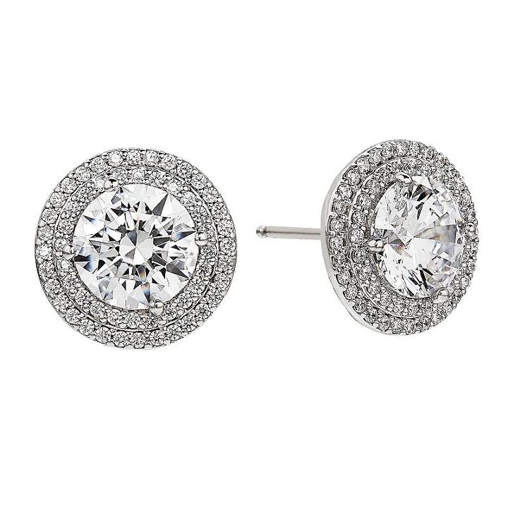 Greater Than 6 Ct. T.w. White Cubic Zirconia 13mm Stud Earrings