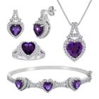 Lab-created Amethyst And Cubic Zirconia 4-pc. Boxed Jewelry Set