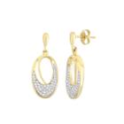 3/8 Ct. T.w. White Diamond 10k Gold Drop Earrings