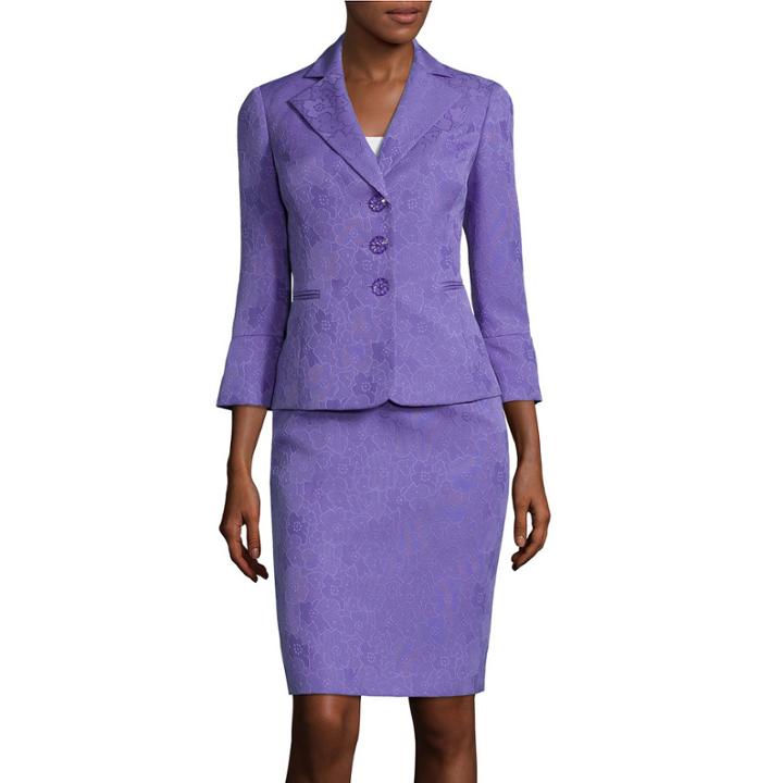 Le Suit Long-sleeve 3-button Skirt Suit