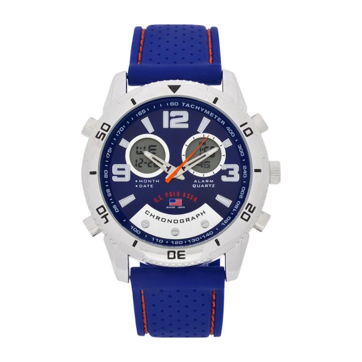 U.s. Polo Assn. Mens Blue Strap Watch-us9667jc